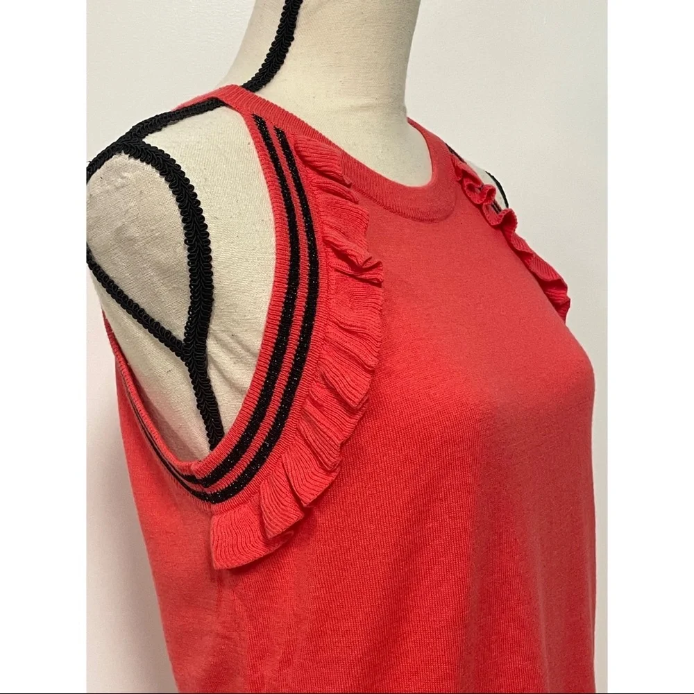 NWT Juicy Couture Ruffle Sweater Tank Top Size L - Picture 2 of 6